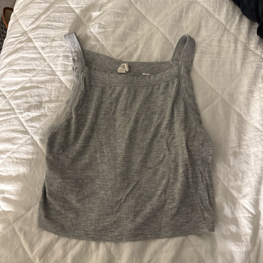 Gray Ribbed tank top